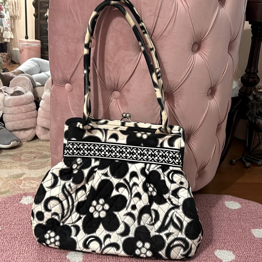 Vera Bradley Alice style purse with kiss lock closure- Day & Night color